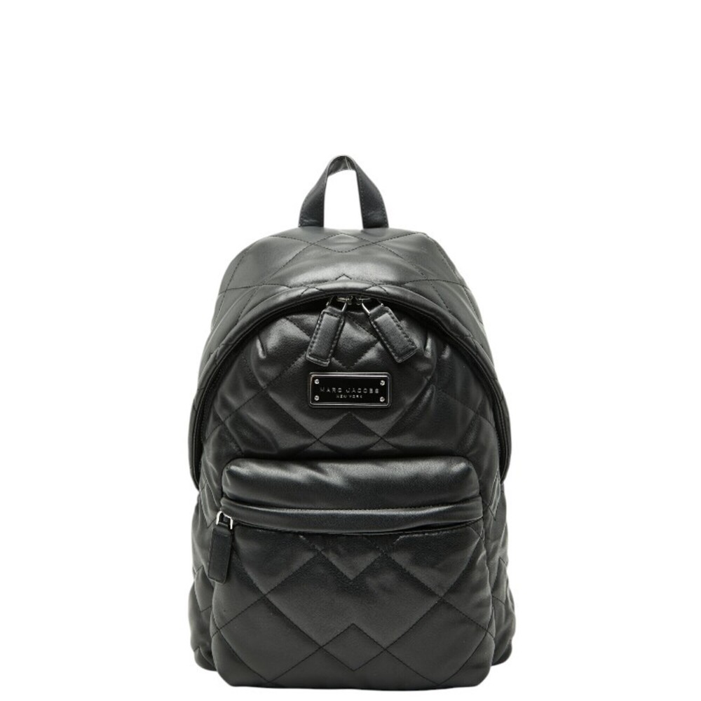 Marc Jacobs quilted backpack, black, synthetic leather, nylon, women's.